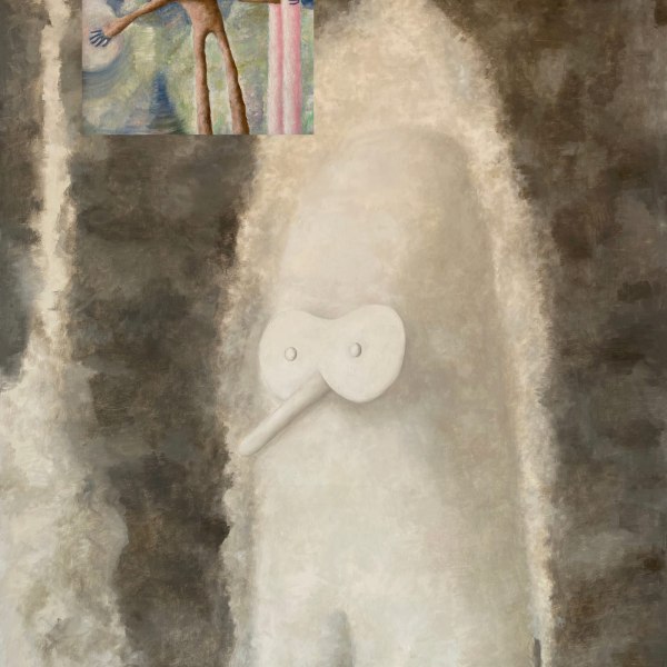 Sina Ghadaksaz, "Let Me Introduce You to the Zeitgeist", 2023, Oil on Canvas Mounted on Oil on Canvas, 90 x 60 cm