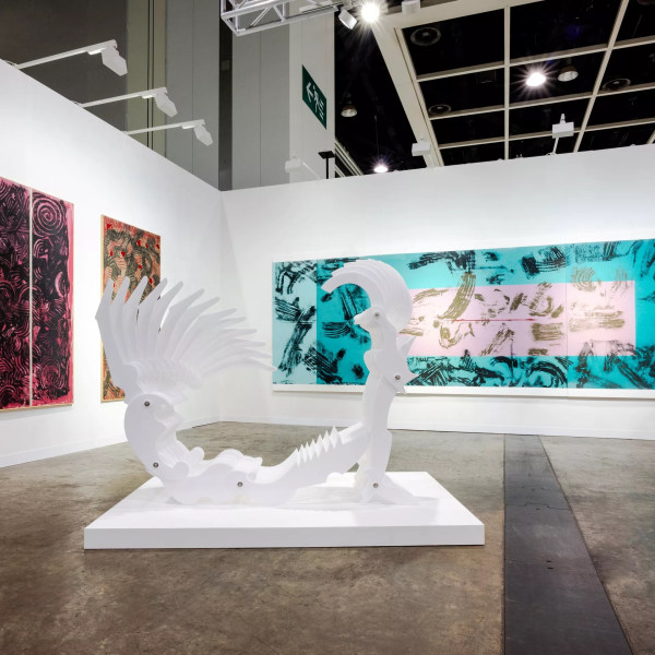 Mohsen Vaziri Moghaddam, installation view in Dastan Gallery’s booth at Art Basel Hong Kong, 2024. Photo by Michele Galeotto. Courtesy of Dastan Gallery