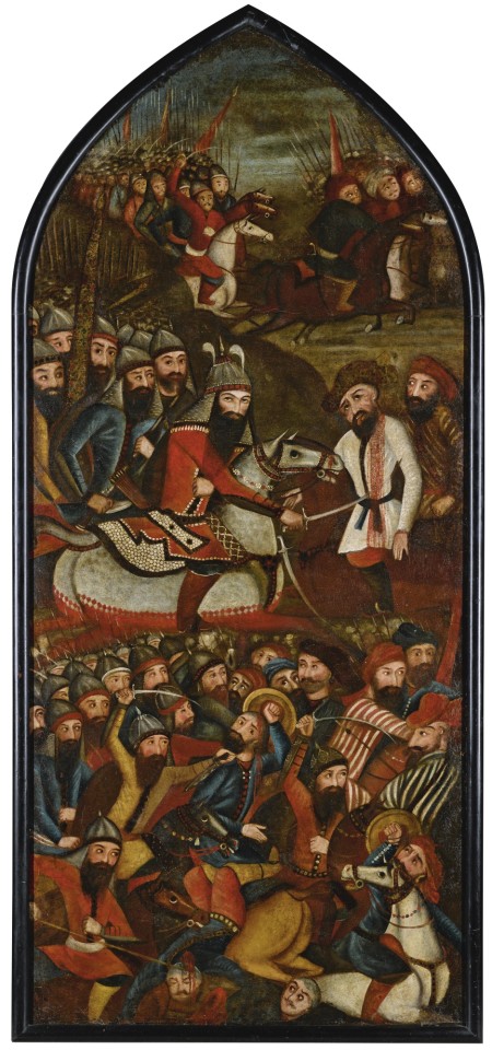 Art of the Islamic World, A prince conquering the Russian army, Persia, Qajar, early 19th century
