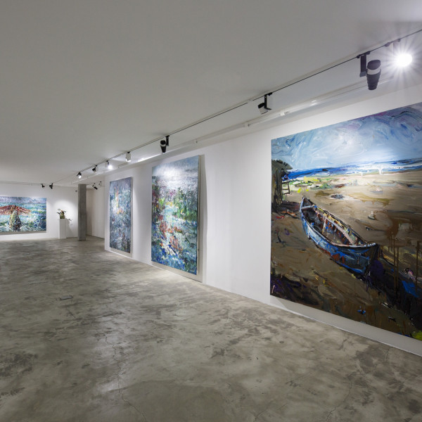 Installation View of Ghasemi Brothers' "Big Fish" at Dastan+2. Photo by Matin Jameie.