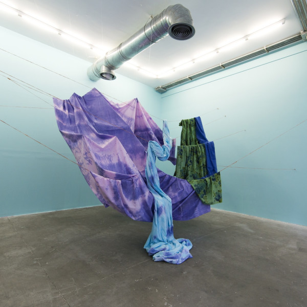 Installation View. Leila Seyedzadeh. Suspended Mountain. Electric Room 04/50. a Dastan:Outside project.