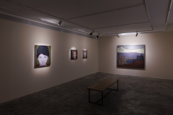 Installation View of a group exhibition of works by Raana Farnoud, Farideh Lashai, Farah Ossouli, and Gizella Varga Sinai, +2, 2023