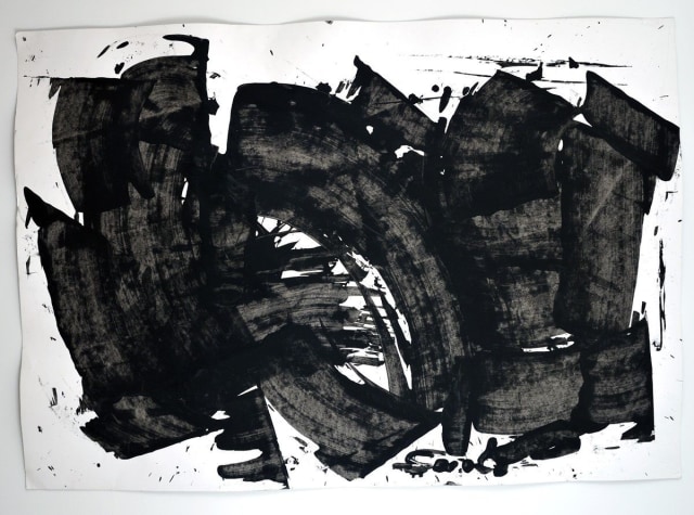 Behjat Sadr "Untitled", 2009, Oil on Paper, 100 x 70 cm