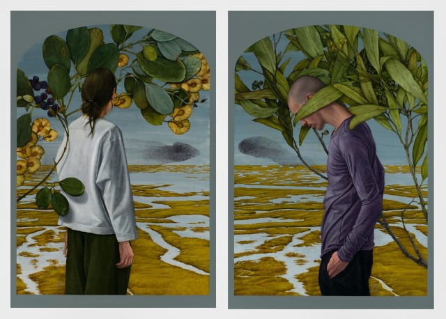 Morteza Pourhosseini, Before the Fall, 2021, Oil and Acrylic on Canvas, 130 x 180 cm